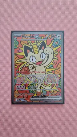 Pokemon card- Meowth EX SIR-121/088; perfect order, pack fresh, near mint - Image 1