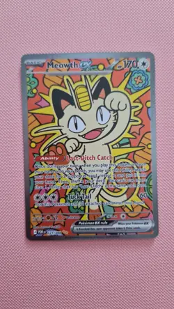 Pokemon card- Meowth EX SIR-121/088; perfect order, pack fresh, near mint - Image 2