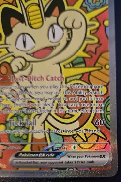 Pokemon Meowth ex 121/088 Special Illustration Rare SIR Perfect Order NM - Image 2
