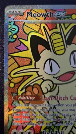 Pokemon Meowth ex 121/088 Special Illustration Rare SIR Perfect Order NM - Image 4