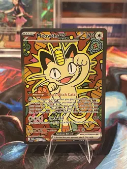 Meowth EX Pokemon Perfect Order 121/088 SIR Chase Full Art Holo NM - Image 1