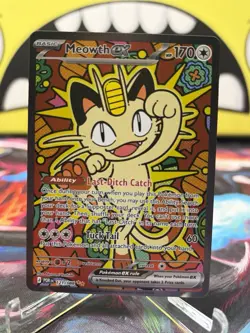 Pokemon Perfect Order Meowth EX SIR Special Illustration Rare 121/088 - Image 1