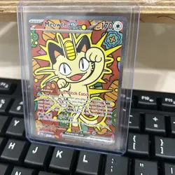 Meowth ex 121/088 Mega Evolution Perfect Order SIR Pokemon TCG English - Image 4