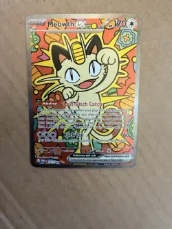 Meowth Ex Perfect Order SIR 121/088 Raw Mint Pokemon Card English - Image 2