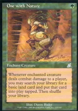 One with Nature -Foil Heavy Play MTG Scourge - Image 1