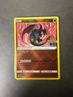 Radiant Charizard 011/078 Radiant Ultra Rare Pokemon GO Card Gem Mint NM - Image 1