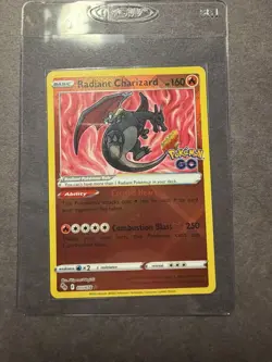 Radiant Charizard 011/078 Radiant Ultra Rare Pokemon GO Card Gem Mint NM - Image 2