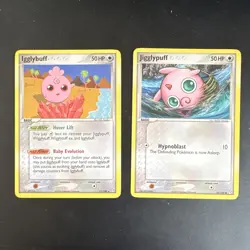NM Pokemon TCG Igglybuff 21/100 Jigglypuff 53/100 2006 Vintage Crystal Guardians - Image 1