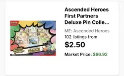 3 Ascended Heroes First Partners Deluxe Pin Collection Pokemon TCG Sealed Lot - Image 2