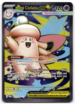 Mega Clefable ex 103/088 Perfect Order Ultra Rare Holo Near Mint Pokemon - Image 1