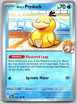 Misty's Psyduck 045/182 Near Mint SV10: Destined Rivals Pokemon Shipnow - Image 1