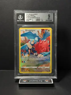 2022 Pokemon Sword & Shield Silver Trainer Gallery Tempest Druddigon #TG09 BGS 9 - Image 1