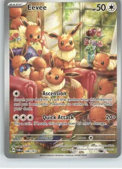 Eevee 188/167 Illustration Rare Twilight Masquerade Pokemon Holo Near Mint - Image 1