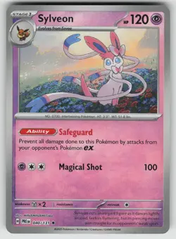 Sylveon (Poke Ball Pattern) 040/131 Holo Prismatic Evolutions Pokemon Holo NM - Image 1