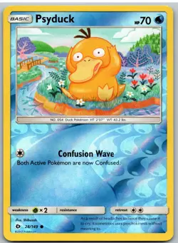 Psyduck 28/149 Common SM Base Set Pokemon Reverse Holo - Image 1
