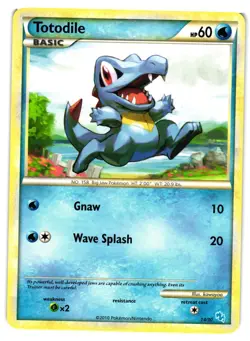 Pokemon TCG Totodile 14/30 HGSS Trainer Kit: Gyarados & Raichu Regular LP - Image 1
