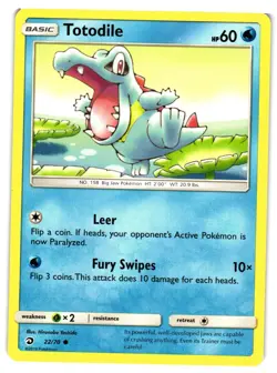Pokemon TCG Totodile 22/70 Dragon Majesty Regular MP - Image 1