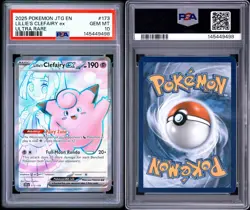 2025 POKEMON JTG EN-JOURNEY TOGETHER ULTRA RARE #173 LILLIE'S CLEFAIRY EX PSA 10 - Image 3