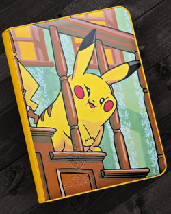 Customised Hand Painted Card Guardian Binder (30th Anniversary Pikachu) 9 Pocket - Image 1