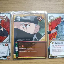 Naruto Bandai TCG CCG Bundle - X3 Kakashi Cards Rare Gold Holo Foil - Image 3