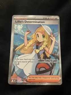 Lillie's Determination SecretRare Full Art Pokemon Card,Mega Evolutions, 169/132 - Image 1
