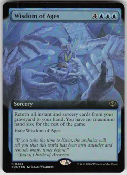 MTG Wisdom of Ages Extended Art Foil NM Secrets of Strixhaven Magic 323 - Image 1