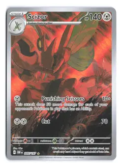 Scizor 205/197 Illustration Rare Obsidian Flames Pokemon Holo Near Mint - Image 1