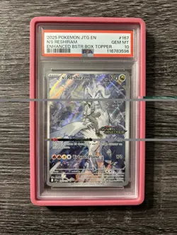 Pokemon 2025 Journey Together N's Reshiram #167 Stamped Promo PSA 10 Gem Mint - Image 1