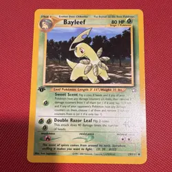 Bayleef 29/111 Neo Genesis 1st Edition Regular Uncommon 80 HP English 2000 - Image 1