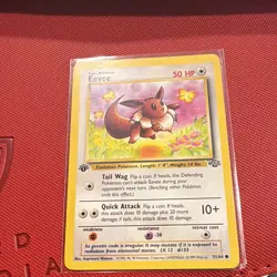 WotC Eevee 51/64 Jungle 1st edition Regular Common 50 HP English Himeno - Image 1
