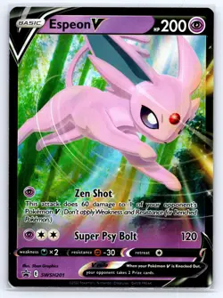 Espeon V SWSH201 Holo Promo Sword & Shield Promo Pokemon Holo Near Mint - Image 1