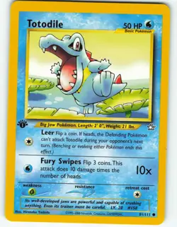 Totodile - 1st Edition - 81/111 Neo Genesis - Pokemon TCG - 2000 - Image 1
