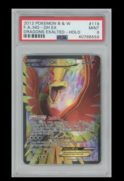 Pokemon Ho-Oh EX Dragons Exalted Full Art #119 PSA 9 Mint - Image 1