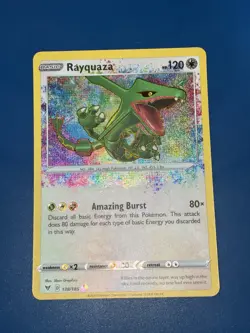 Pokemon TCG Rayquaza 138/185 Vivid Voltage Amazing Rare Holo 120HP EN 2020 - Image 1
