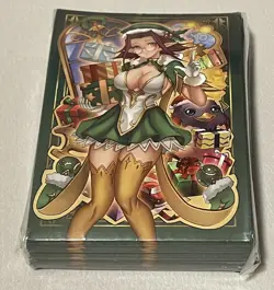 Yugioh Amanda Lapalme - Mana Moon Sleeves - Green Akiza Christmas - X70 YGO Size - Image 3