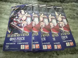 Bandai One Piece OP14 Azure Seas Seven Single Sleeved Blisters x5 - Image 1