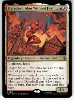 Daredevil, Man Without Fear 213 Rare Marvel Super Heroes Magic: The Gathering NM - Image 1