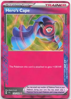 Hero's Cape 152/162 ACE SPEC Rare Temporal Forces Pokemon Holo Near Mint - Image 1
