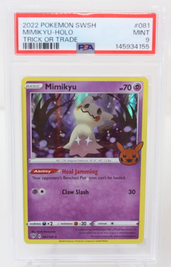2022 Pokemon SWSH Trick or Trade Mimikyu Holo #081 PSA 9 Graded Halloween - Image 1