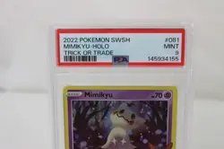 2022 Pokemon SWSH Trick or Trade Mimikyu Holo #081 PSA 9 Graded Halloween - Image 2