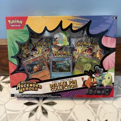 Pokemon TCG Ascended Heroes First Partner Deluxe Pin Collection Box Sealed New - Image 1