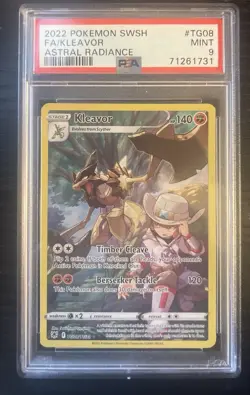 POKEMON 2022 Astral Radiance Full Art KLEAVOR #TG08 PSA 9 Mint RARE - Image 1