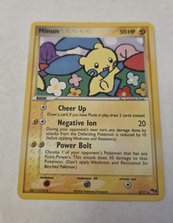 Pokemon TCG Minun 4/17 POP Series 3 Holo Rare (English) 2006 - Image 1