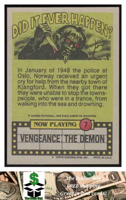 1988 Topps Fright Flicks #7 Baby, You're the Greatest! Vengeance Demon - Image 2