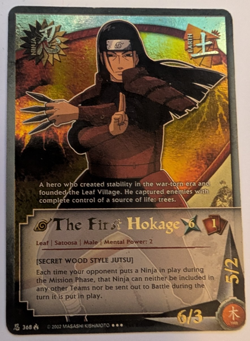 Naruto CCG The First Hokage #368 Super Rare Gold Foil 1st Edition NM - Image 1