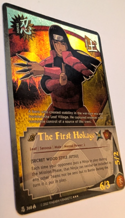 Naruto CCG The First Hokage #368 Super Rare Gold Foil 1st Edition NM - Image 2