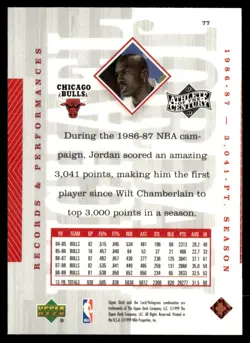 1999-00 Upper Deck Michael Jordan Athlete of the Century Michael Jordan Chicago - Image 2