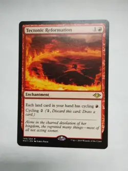 1 X MTG Magic The Gathering Modern Horizons MH1 Tectonic Reformation Exc Cond - Image 1