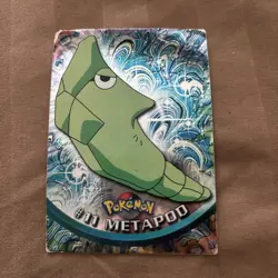 Metapod #11 Pokemon Topps TV Animation Series 1 Rainbow Foil 1st Print - Image 1