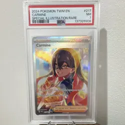 Pokemon TCG Carmine 217/167 Twilight Masquerade SIR Holo English PSA 7 2024 - Image 1